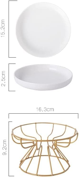 ALEYHA 2023 New Whisker-Friendly Anti-Vomit Cat Plate, Elevated Bowl-Raised Ceramic Cat Bowl with Metal Stand, Food & Water Anti Vomiting Shallow Ceramic Dish for Cat and Small Dogs
