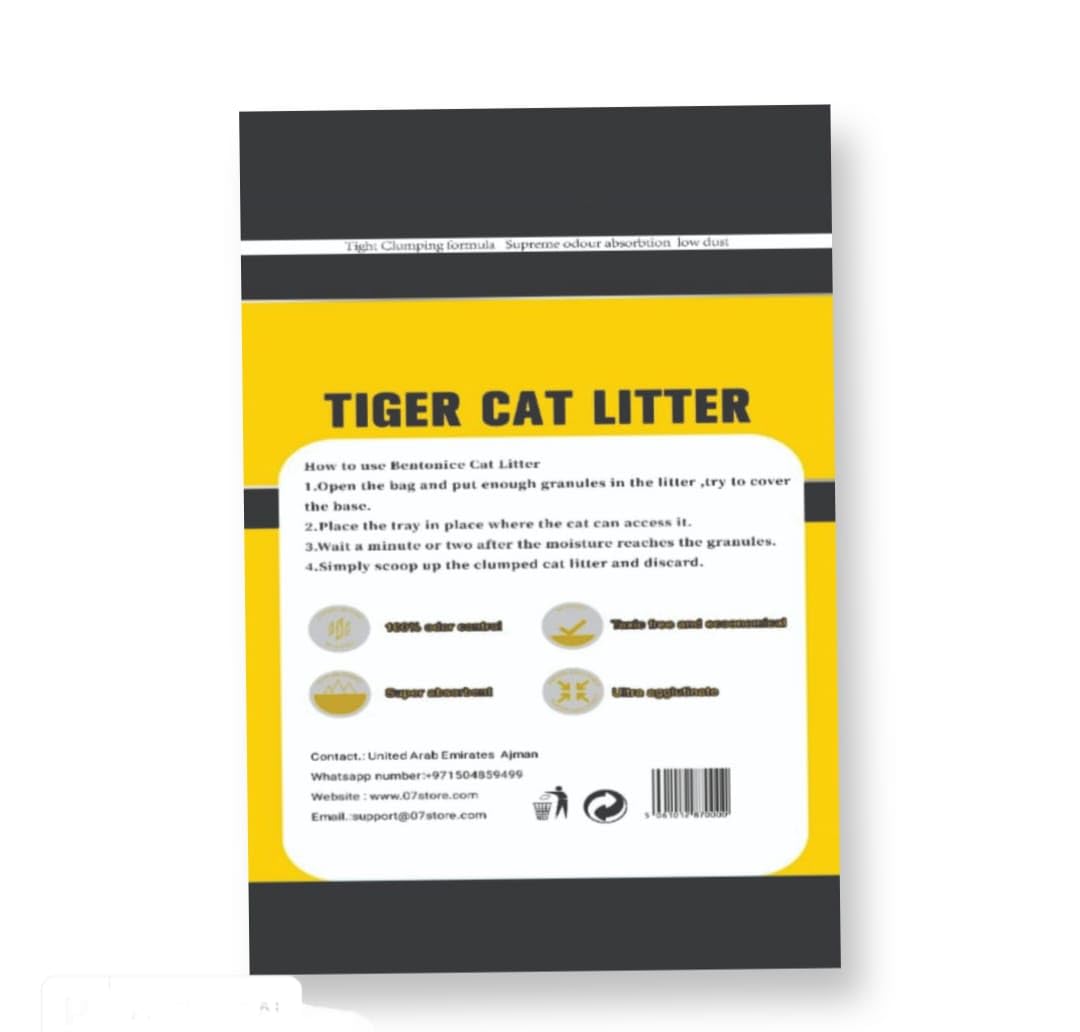 Tiger Cat Litter ® (20kg) Premium Ultra Clumping O cat Litter رمل فضلات القطط
