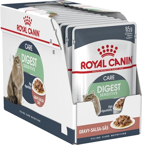 Royal Canin, Digest Sensitive Feline Care Nutrition Cat Food, Gravy, 12 Pouches x 85 grams