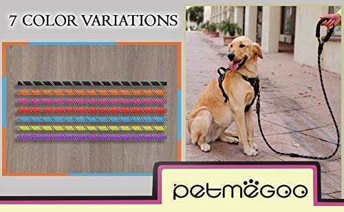 Petmegoo 5ft 1/2in Strong Pink Dog Leash for Large Dogs & Medium Size Dogs - Highly Reflective Heavy Duty Dog Rope Leash with Soft Padded Anti-Slip Handle- for 18-120 lbs Dogs