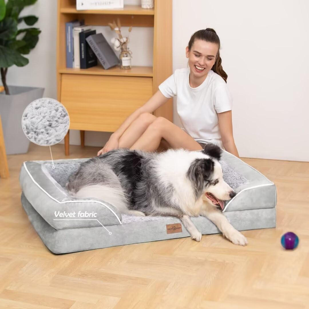 Comfort Expression XL Dog Beds for Extra Large Dogs, XL Dog Bed, Large Dog Bed Washable, Jumbo Dog Bed with Removable Cover and Zipper, Extra Large Dog Bed with Dog Bed Cover