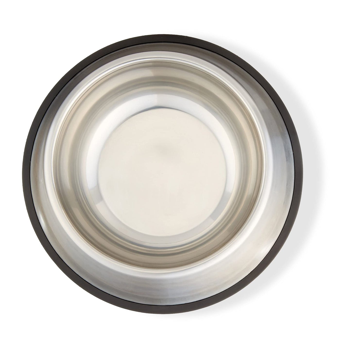 Amazon Basics Stainless Steel Pet Dog Water And Food Bowl, Set of 2 (11 x 3 Inches)