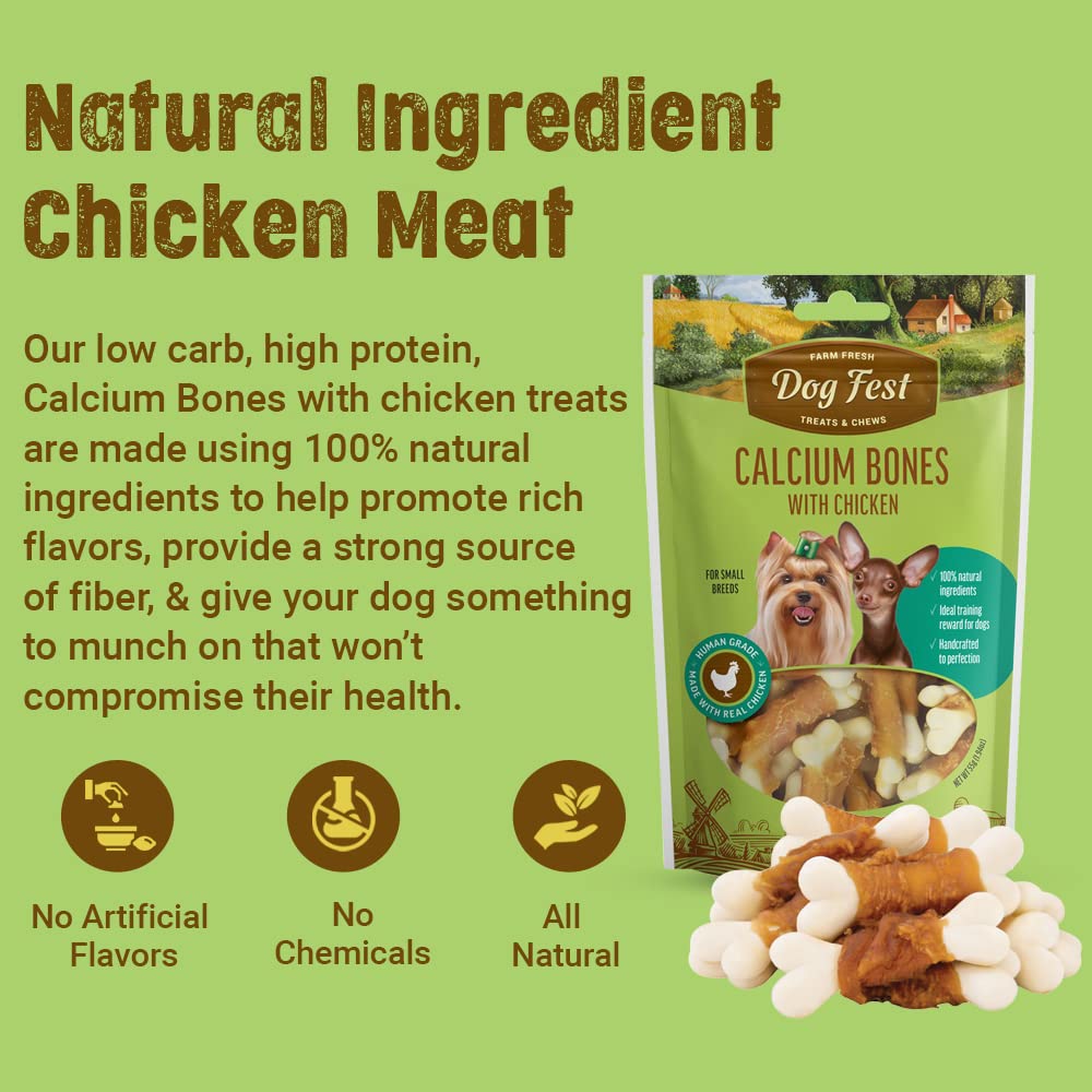 Dog Fest Calcium bones with chicken for mini-dogs - 55g (1.94oz)