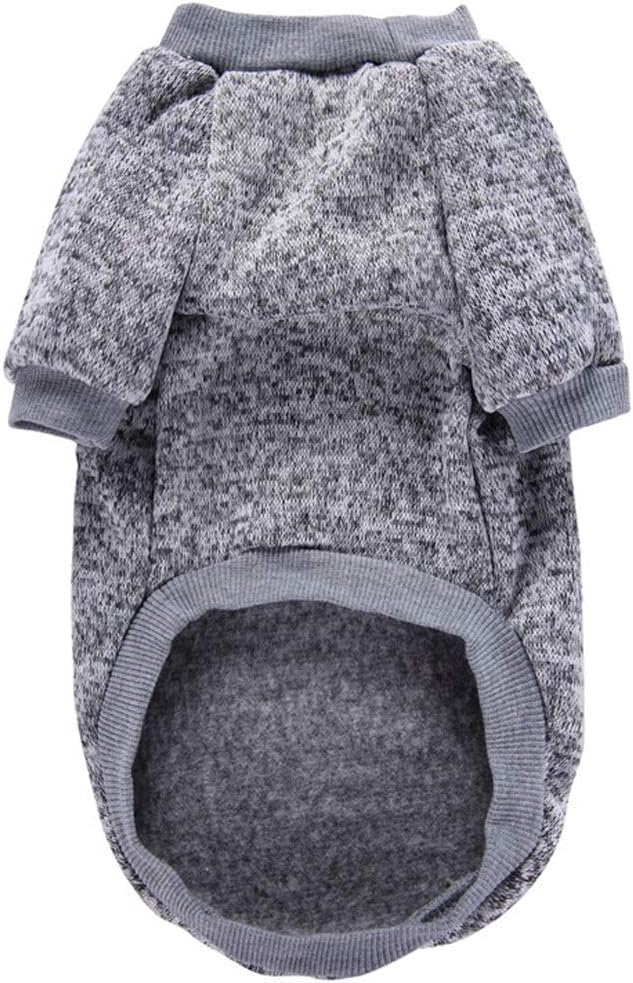 CHBORLESS (M, Grey) - Pet Dog Classic Knitwear Sweater Warm Winter Puppy Pet Coat Soft Sweater Clothing For Small Dogs
