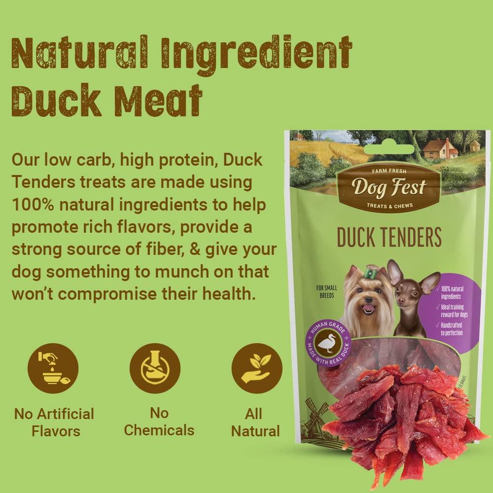 Dog Fest Duck tenders for mini-dogs - 55g -1.94oz