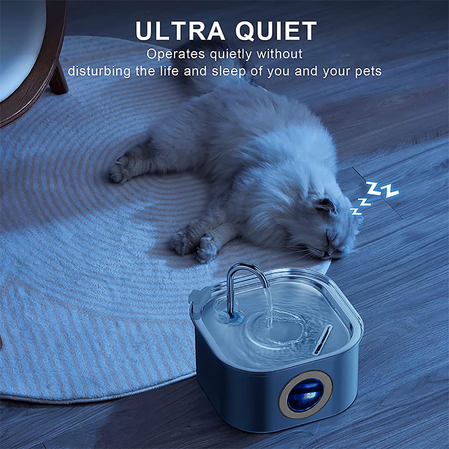 Beauenty Cat Water Fountain,Stainless Steel Pet Fountain with Quiet Pump,3.2L/108oz Large Capacity Pet Water Dispenser Suitable for Indoor Use (A)