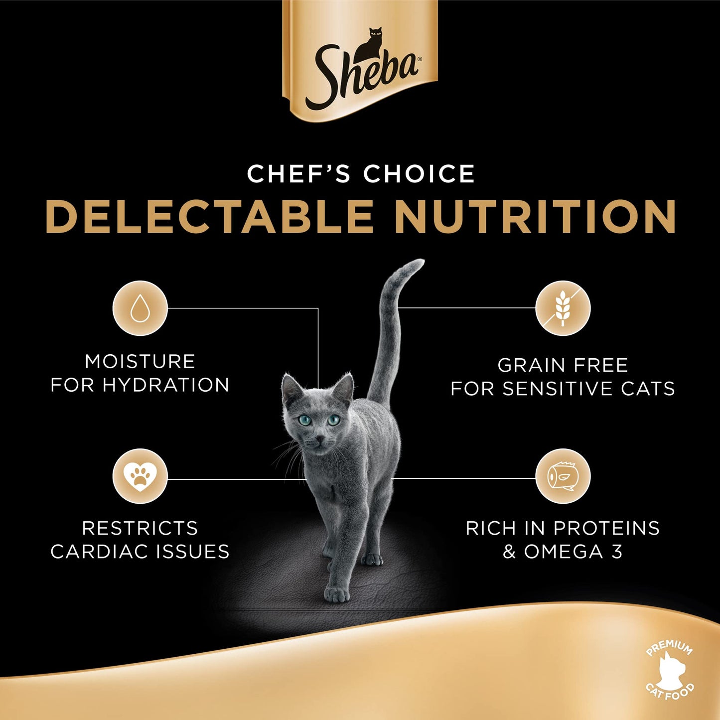 Sheba Cat Food Succulent Chicken Breast Can, from Natural-Chicken Plus Essential Vitamins and Minerals, this Wet-Food is Made with a Grain Free Formula Suitable for Sensitive Cats, Pack of 6x85g