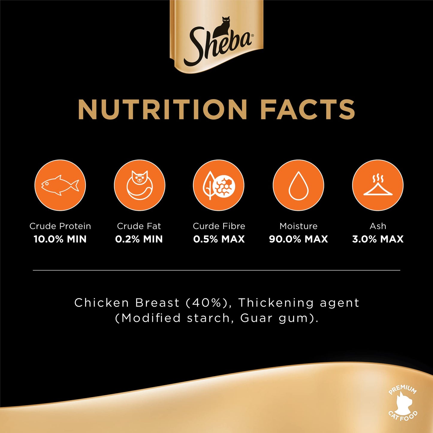 Sheba Cat Food Succulent Chicken Breast Can, from Natural-Chicken Plus Essential Vitamins and Minerals, this Wet-Food is Made with a Grain Free Formula Suitable for Sensitive Cats, Pack of 6x85g