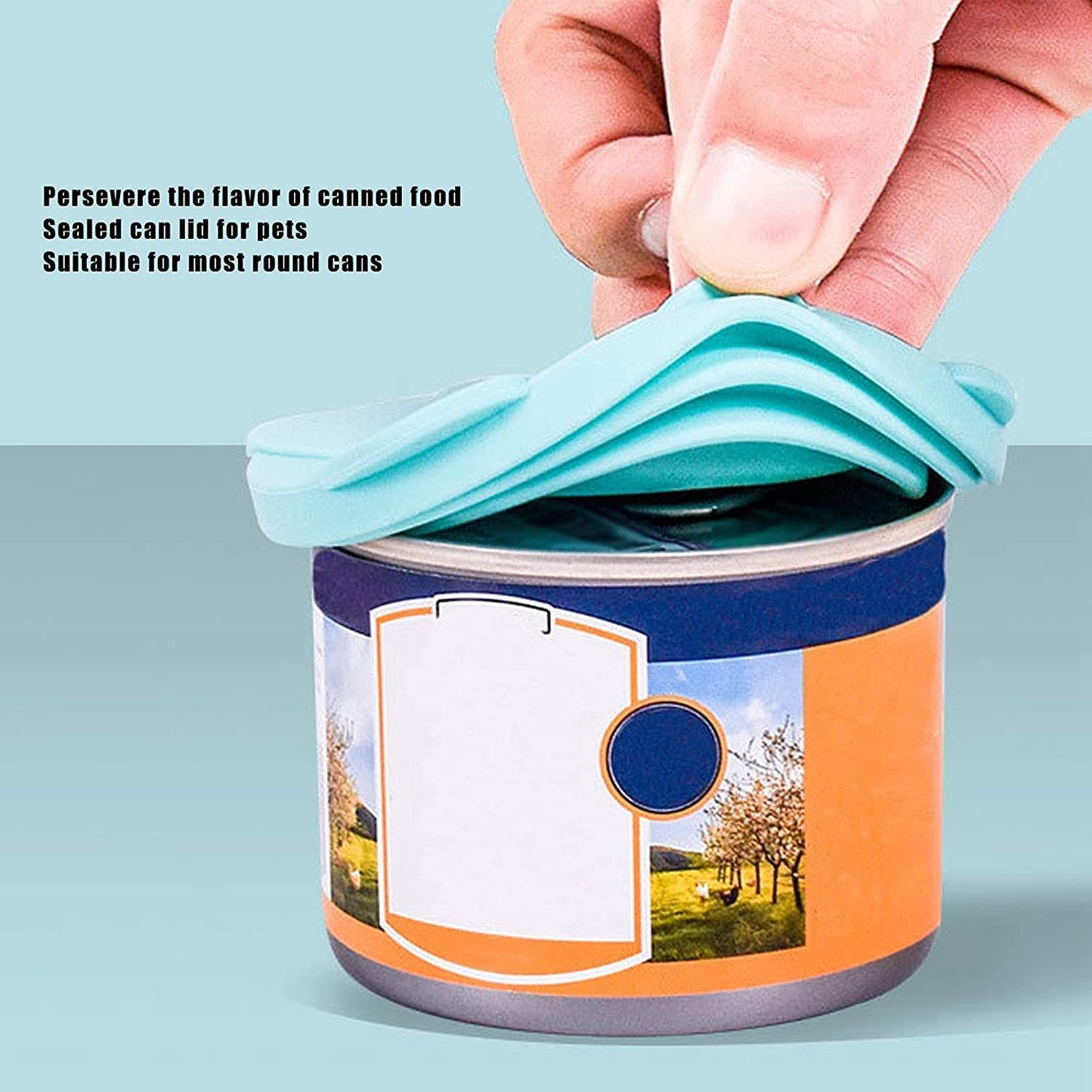 ELECDON Pet Food Can Lids and Spoons, Universal BPA Free Silicone Can Lids Covers for Dog and Cat Food, One Can Cap Fit Most Standard Size Canned Dog Cat Food (Green)