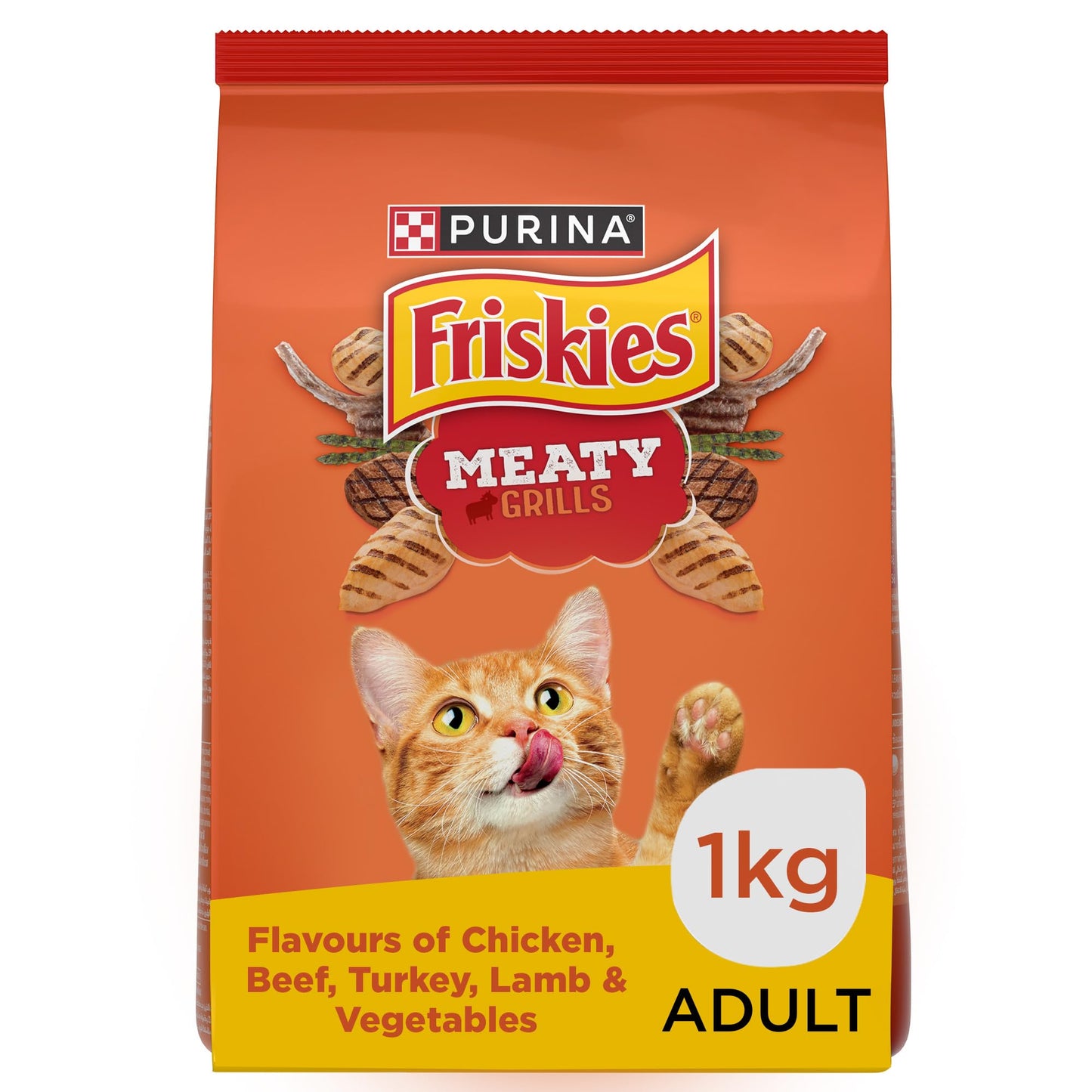 Friskies Purina Dry Cat Food Meaty Grill 1kg