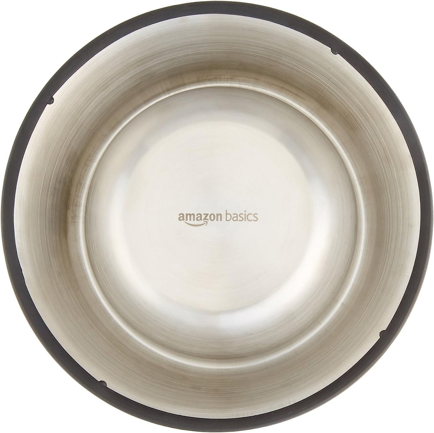 Amazon Basics Stainless Steel Pet Dog Water And Food Bowl, Set of 2 (11 x 3 Inches)