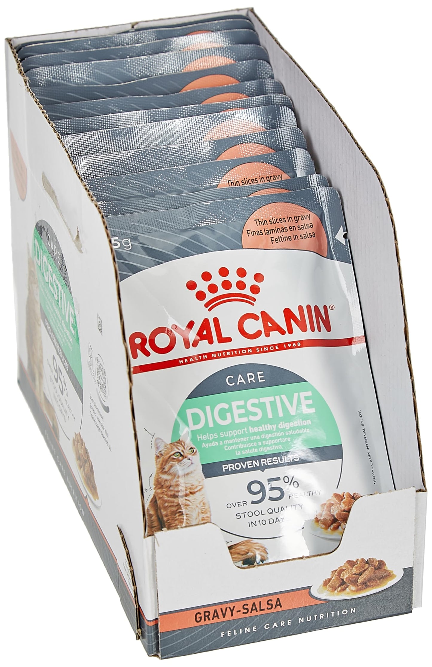 Royal Canin, Digest Sensitive Feline Care Nutrition Cat Food, Gravy, 12 Pouches x 85 grams