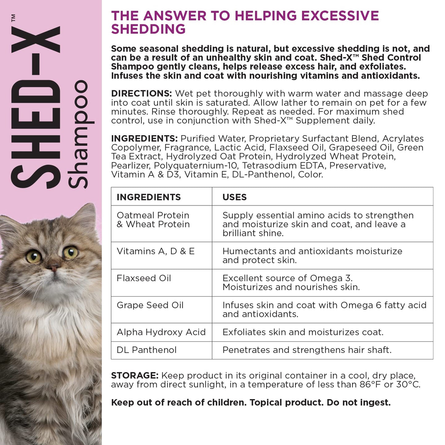 SYNERGY LAB SHED-X SHAMPOO 237ML CAT