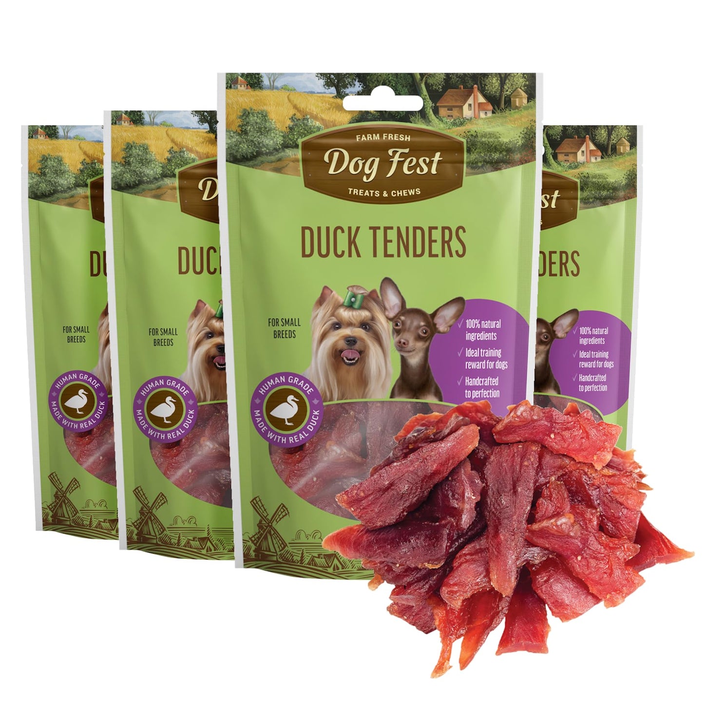 Dog Fest Duck tenders for mini-dogs - 55g -1.94oz
