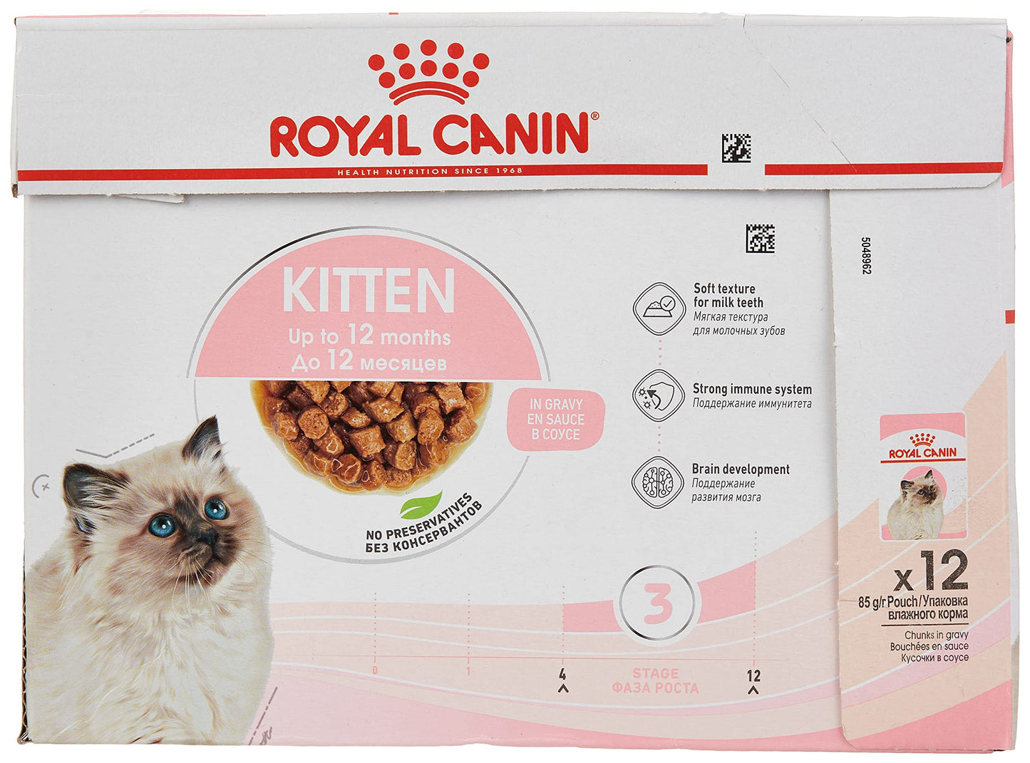 Royal Canin FHN Feline Health Nutrition Kitten Gravy 12x 85gm Cat Wet Food Pouches
