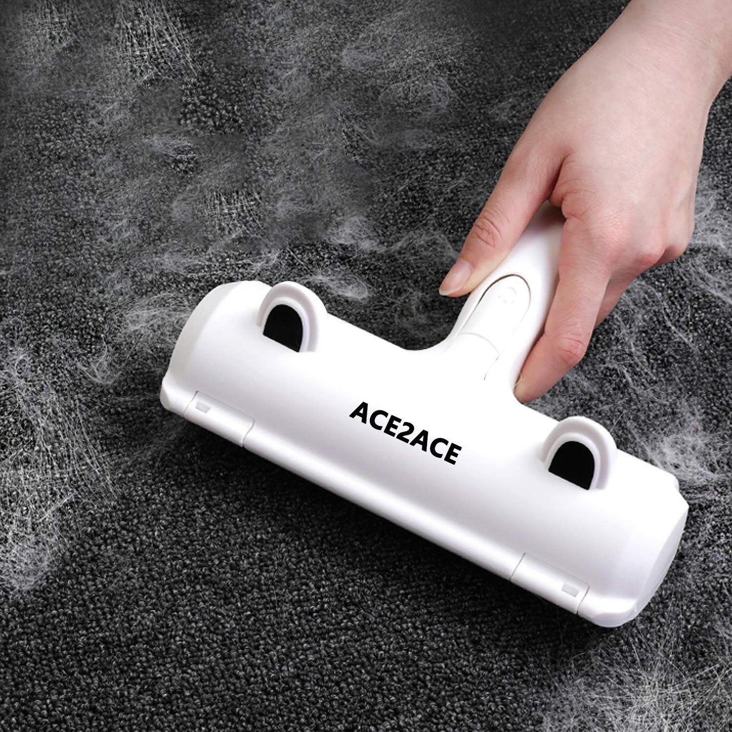 ACE2ACE Pet Hair Remover Roller, Reusable Animal Hair Removal Brush for Dogs and Cats, Self Clean Pet Fur from Carpet, Furniture, Rugs, Laundry, Clothes and Bedding, Sofa