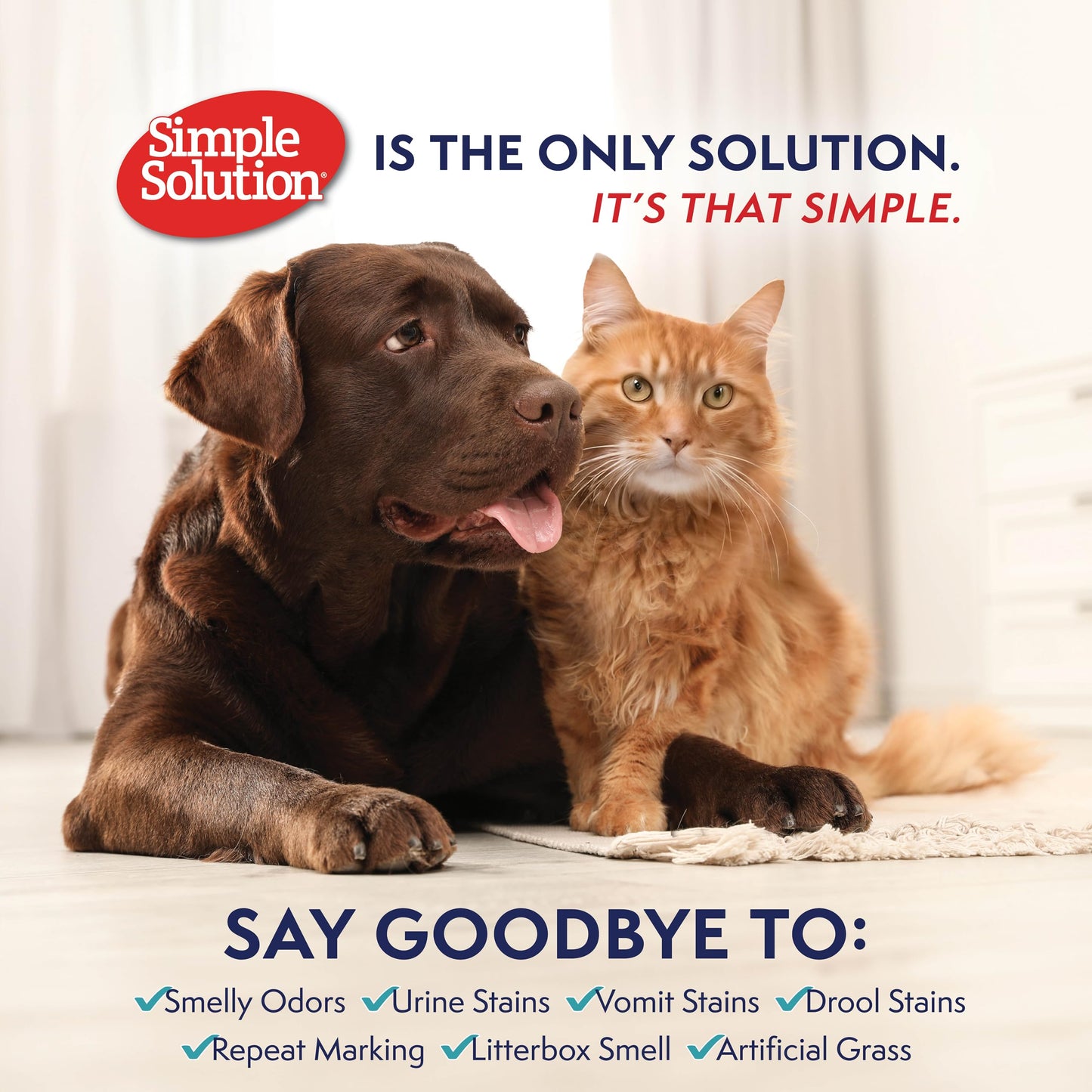 Simple Solution Extreme Dog Stain Odour Remover, 32 Oz, White