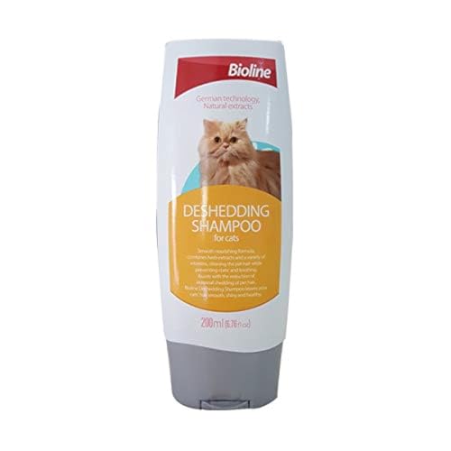 Bioline Deshedding Shampoo For Cat, Pets Hair Static and Knotting Prevention 200Ml, Multi Colour