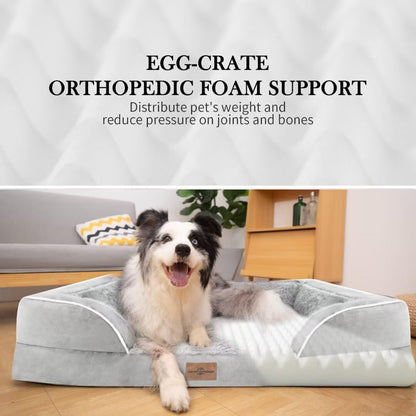 Comfort Expression XL Dog Beds for Extra Large Dogs, XL Dog Bed, Large Dog Bed Washable, Jumbo Dog Bed with Removable Cover and Zipper, Extra Large Dog Bed with Dog Bed Cover