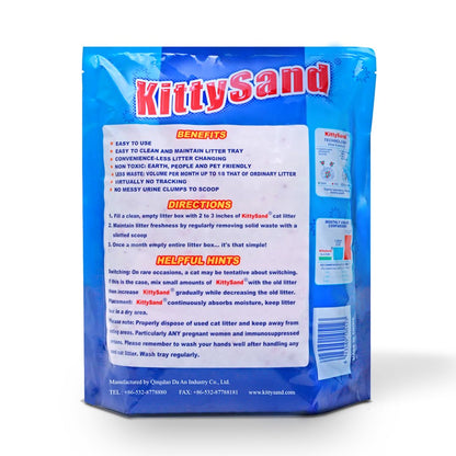 KittySand 100% Natural Silica Crystal Cat Litter 3.8L Plain - Pack of 2