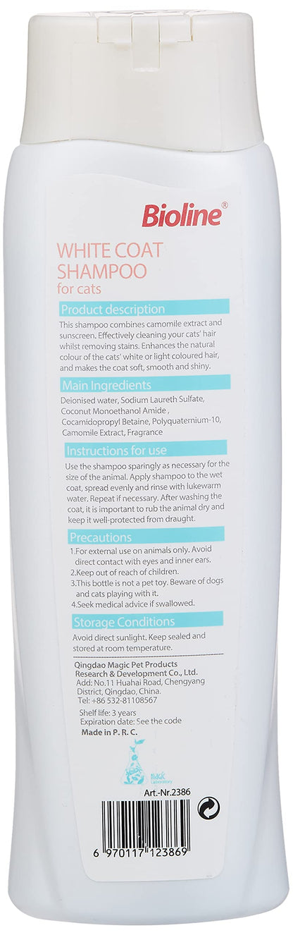 Bioline White Coat Shampoo For Cat 200 Ml, Multicolor