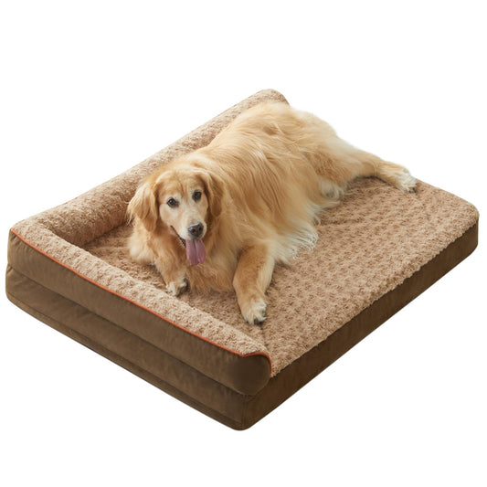 BFPETHOME Orthopedic Dog Bed for Extra Large Dogs-Big Waterproof Sofa Dog Bed with Removable Washable Cover, Large Dog Bed with Waterproof Lining and Nonskid Bottom, Pet Bed for Large Dogs.