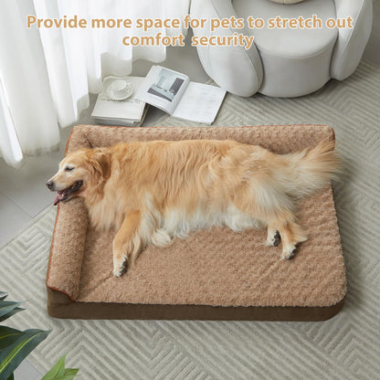 BFPETHOME Orthopedic Dog Bed for Extra Large Dogs-Big Waterproof Sofa Dog Bed with Removable Washable Cover, Large Dog Bed with Waterproof Lining and Nonskid Bottom, Pet Bed for Large Dogs.