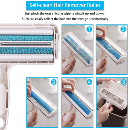 ACE2ACE Pet Hair Remover Roller, Reusable Animal Hair Removal Brush for Dogs and Cats, Self Clean Pet Fur from Carpet, Furniture, Rugs, Laundry, Clothes and Bedding, Sofa