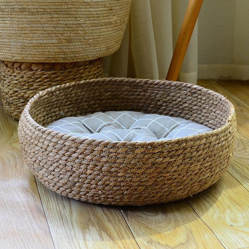 “Rattan Bed Basket” Cat Bed, Dog Bed